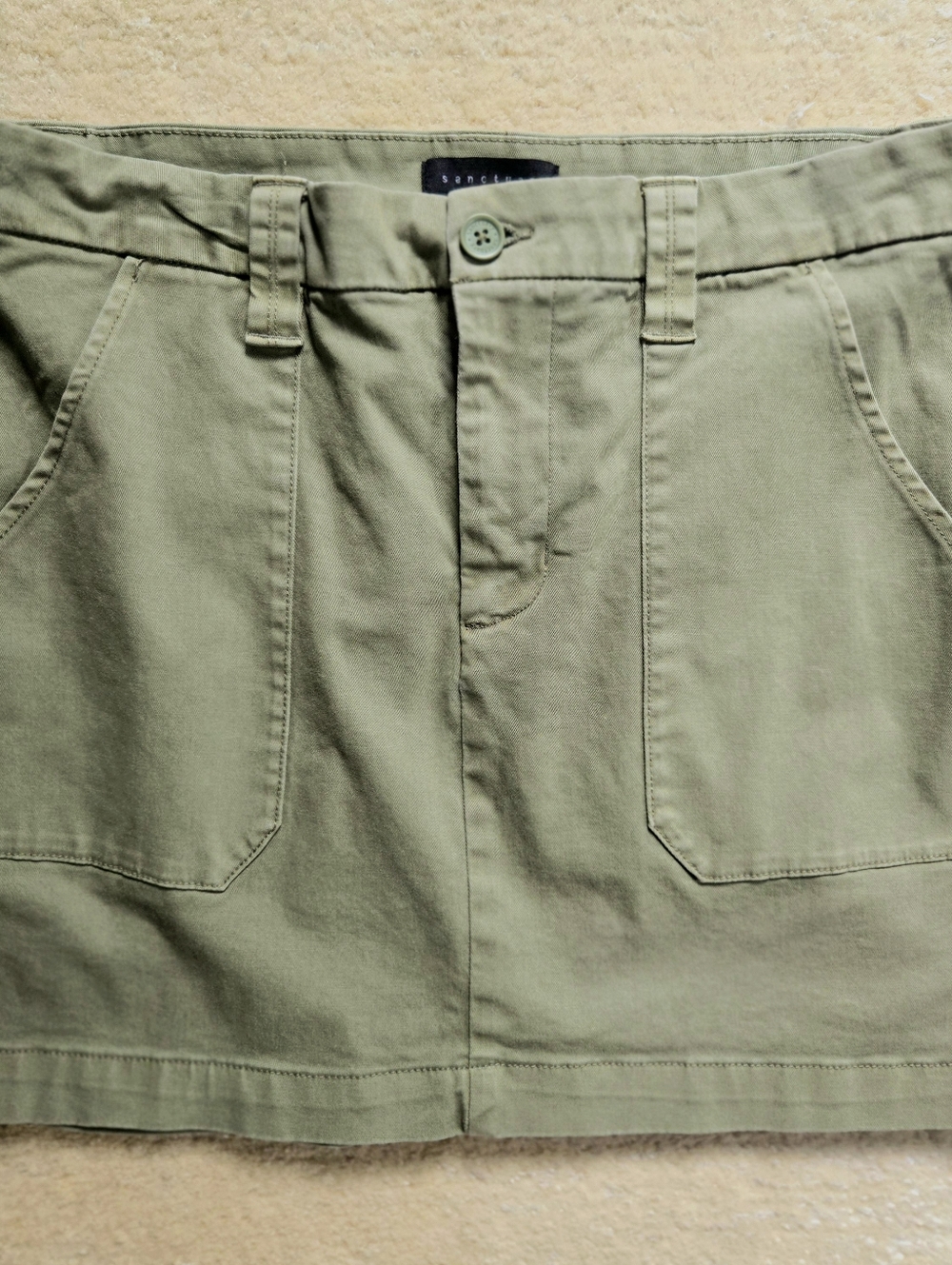 Sanctuary Olive Green Utility Skirt